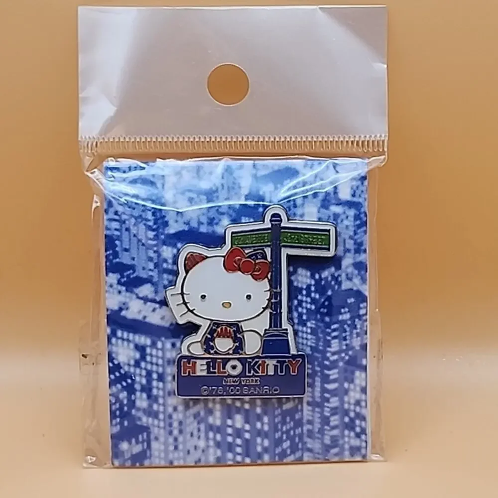 Hello Kitty New York Street Sign Enamel Pin Sealed 2000 NEW OLD STOCK